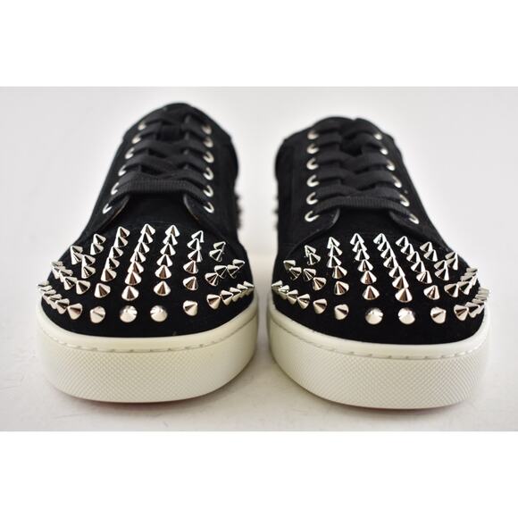 Christian Louboutin Men Seavaste 2 Flat Black Silver Spike Low Top Sneaker 44 11 - Picture 7 of 12